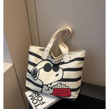 帆布包女大容量包包2023新款日系卡通史努比手提袋單肩托特媽咪包