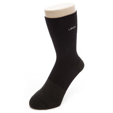 紳士無痕中筒襪-菱格-黑(298730523)