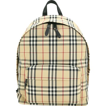 BURBERRY 巴寶莉 Jett Vintage 格紋尼龍後背包(典藏米色)