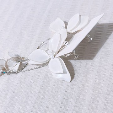 光羽延齡 × 風鈴花語 Trillium × Abutilon Lightflow 新娘耳環