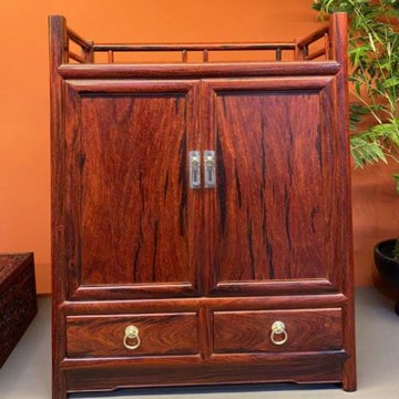 印度小葉紫檀茶水柜客廳收納柜紅木小型餐邊柜小尺寸儲物柜全獨板