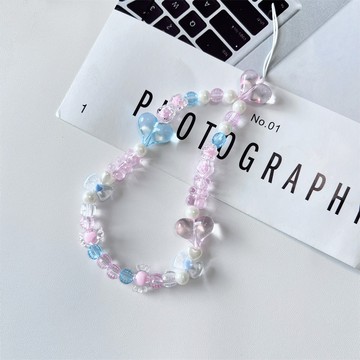 【HOOMI】透明愛心熊掛繩