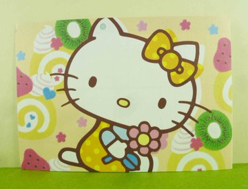 【震撼精品百貨】Hello Kitty 凱蒂貓~卡片-拿花黃