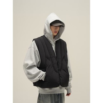 歐美街頭小眾設計感棉服情侶馬甲