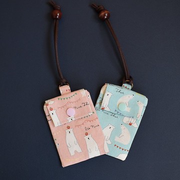 卡袋 卡套 名片袋_蘋果北極熊