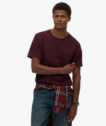 Superdry Men's Essentials Relaxed T-shirt Red Size: Xxl