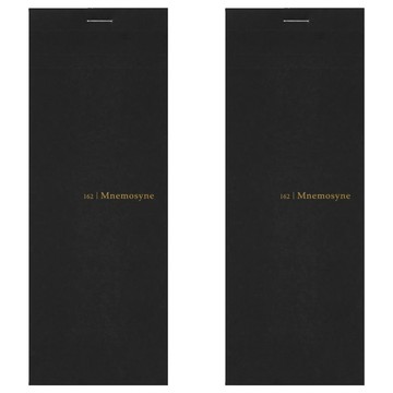 MNEMOSYNE 速記方格筆記冊 長型  2本  長型 黑色