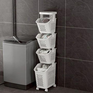 日式夾縫式四層髒衣籃 009065-01 四層