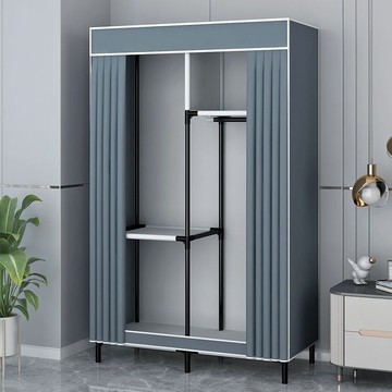 收納 簡易衣柜 家用臥室耐用組裝宿舍布衣柜出租房屋落地架子小號收納櫥