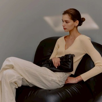 【SAMO ONDOH】全面63折起★Bun Bag M lambskin - black 10