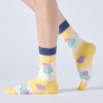 夢的島嶼 中筒襪 - 黃(F)