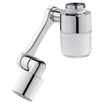 wellane 家用機械臂萬向水龍頭延伸器/水管延伸器 銀色  1個  8 x 6 x 13cm