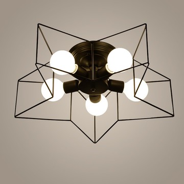 北歐簡約現代五角星吸頂燈個性臥室客廳餐廳廚房陽臺玄關吸頂燈