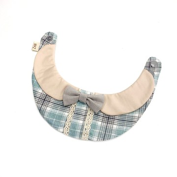 主人與寵物的親子裝 // 田園格子 // 寵物領巾