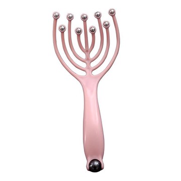 sqj賣場精選👉九爪頭部按摩器梳子爪滾珠磁珠抓頭皮頸椎疏通經絡撓癢穴位靈 按摩頭部神器 五爪按摩器 頭皮按摩爪 按摩器