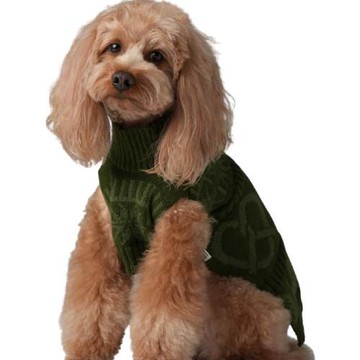 扭扭寵物毛衣背心 - 橄欖綠 XS~M
