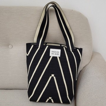 【Maison De Auri】Jumbo 大提包/ 厚針織/ SAC Black 法式黑