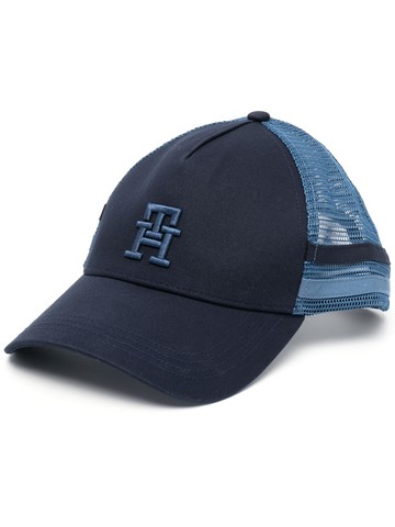 Tommy Hilfiger - logo-embroidered cotton trucker cap - men - Cotton/Polyester/Cotton - One Size - Blue