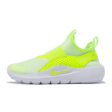 Nike 慢跑鞋 Flex Runner 4 PS 中童 小朋友 螢光黃 套入式 運動鞋 IF2894-700