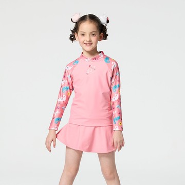 MIT 兒童 長袖二件式防曬泳裝