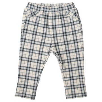 akachan honpo - 10分長經典褲 裏起毛-一般合身款-藍色