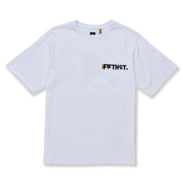 5th STREET｜山形｜男裝｜登山背包印花圖案短袖T恤｜白色