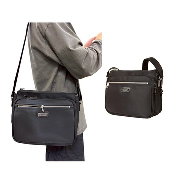 ~雪黛屋~YESON 肩背包中容量主袋+外袋共四層防水尼龍台灣製YKK拉鍊釦具Y4228