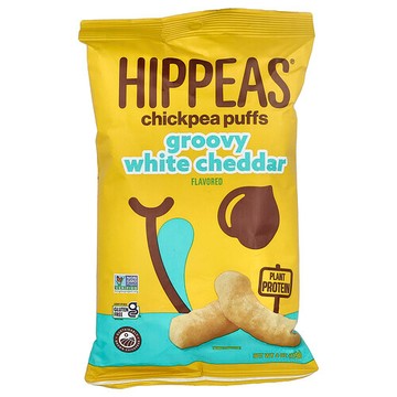 Hippeas, 鷹嘴豆泡芙，全素食白切達乳酪，4 盎司（113 克）