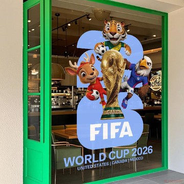 桃園出貨✨2026美加墨世界盃創意主題玻璃靜電貼體彩店酒吧餐廳櫥窗氛圍裝飾 櫥窗靜電貼紙 玻璃貼紙 酒吧店鋪玻璃裝飾