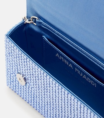 Amina Muaddi Superamini embellished clutch