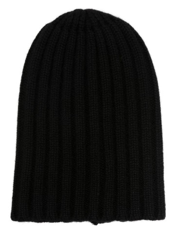 Laneus - ribbed-knit cashmere beanie - men - Cashmere - One Size - Black