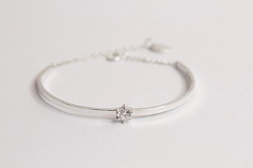 一回合 蘇聯鑽純銀手工手環鍊