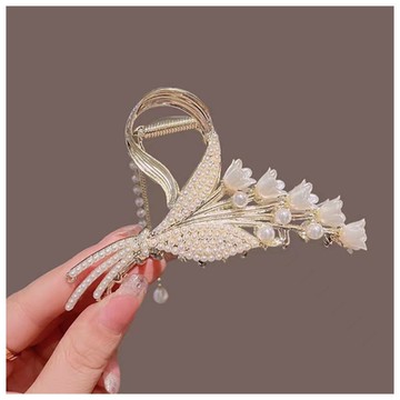 梨花HaNA 韓國超閃耀推薦款．珍珠麥穗抓夾