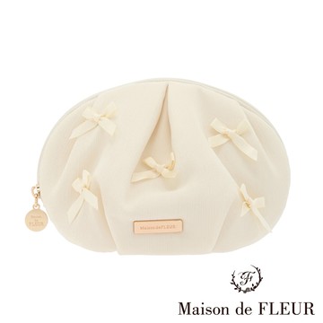 Maison de FLEUR 公主蝴蝶結緞帶迷你抓摺手拿包(8A42FJJ1300)