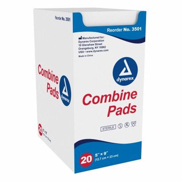 Abdominal Pad 5 X 9 Inch  20 Count by Dynarex
