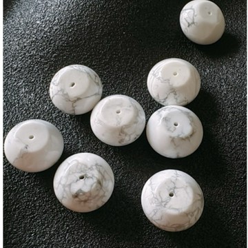 拾悦手作材料/隨機出貨不挑選/約18x11mm天然白松石算盤珠/散珠/串珠DIY半成品/配珠配飾/台灣現貨出貨不用等待