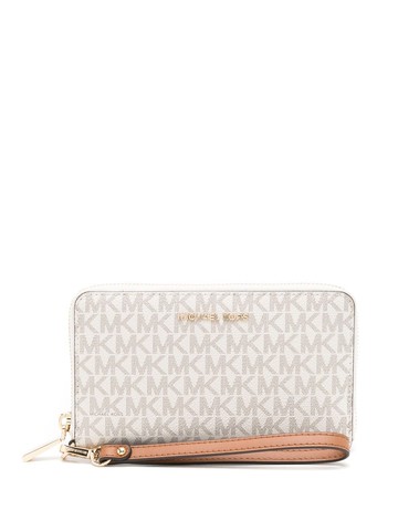 Michael Michael Kors - logo-monogram purse - women - Leather - One Size - Neutrals