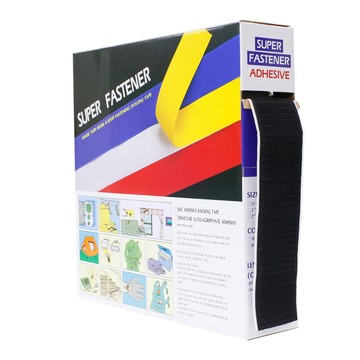 褙膠魔鬼氈盒裝 寬5cm 長25M 黑色(勾面1入)