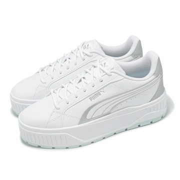 Puma 休閒鞋 Karmen II Aqua Metallic 女鞋 白 銀 厚底 增高 鬆糕鞋 40161401