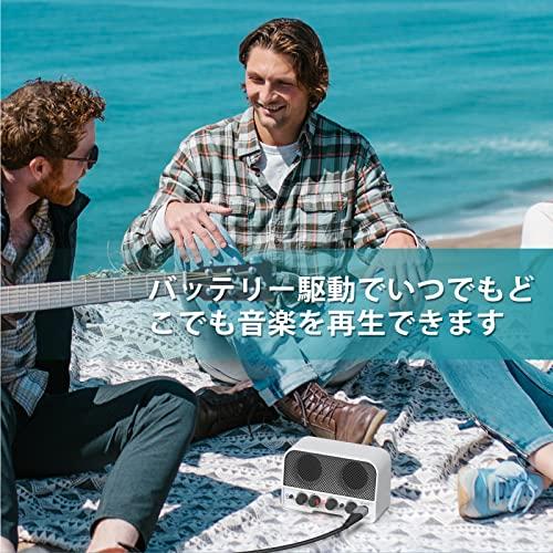 LEKATO ミニギターアンプ エレキギターアンプ 小型 2つサウンドチャンネル 充電式 5W Bluetooth機能 ヘッドホン端子搭載 AUX入力 自宅 練習用 日本語取扱説明書