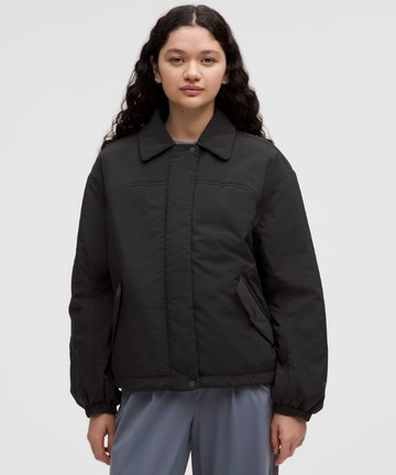 Insulated Oversized Collared Jacket Size XXXS
