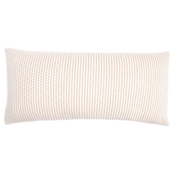 HOLA 和樂家居 奧可利針織抱枕套  75 x 35cm  奶油白  1個