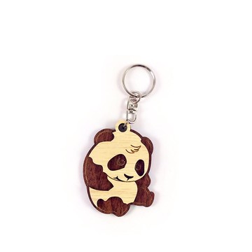 【教師節禮物】木雕鑰匙圈-熊貓