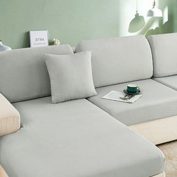 涼感新科技彈力冰絲沙發套 靠背  M(70-90 x 50-65 x 5-15cm)  淺灰色  1組