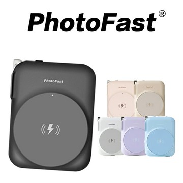 【 PhotoFast 】AllDay萬用充 多功能行動電源 Qi2 磁吸快充 10000mAh 自帶線插頭 20W快充