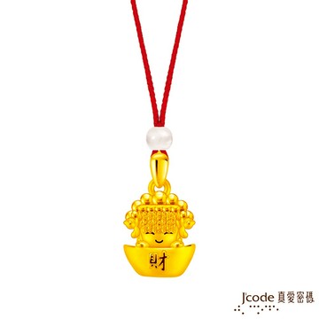 【J'code真愛密碼金飾】 白沙屯 旺財媽祖硬金墜子 送項鍊