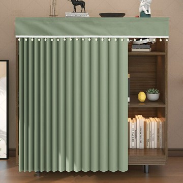 折疊門簾 窗簾門簾 遮光簾 櫃子遮擋簾折疊鞋櫃衣櫃簾免打孔滑軌雜物置物架遮丑簾防塵門簾子