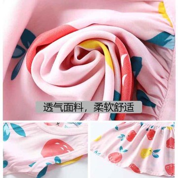 女童夏季洋裝綿綢吊帶背心裙一兩三歲多寶寶女孩人造棉涼快裙子