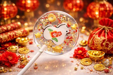 創意棒棒糖 - 福馬迎春・好運奔來