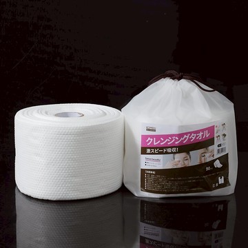 日本KOMEKI.4170.一次性洗臉巾 女神純棉卷筒式卸妝卷巾-防水袋裝